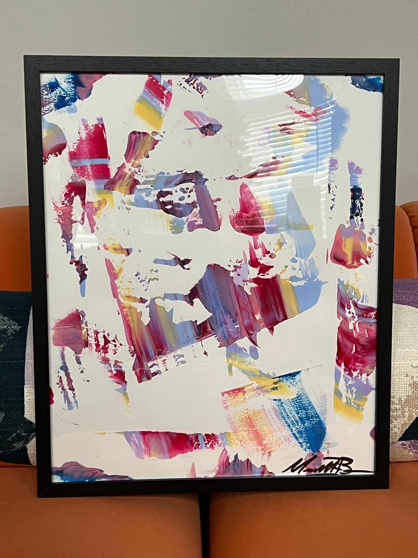 “Untitled #2” - 2024- Michael Baier - Painting - Acrylic On Artists Paper - Framed - 1/1 Original Artwork