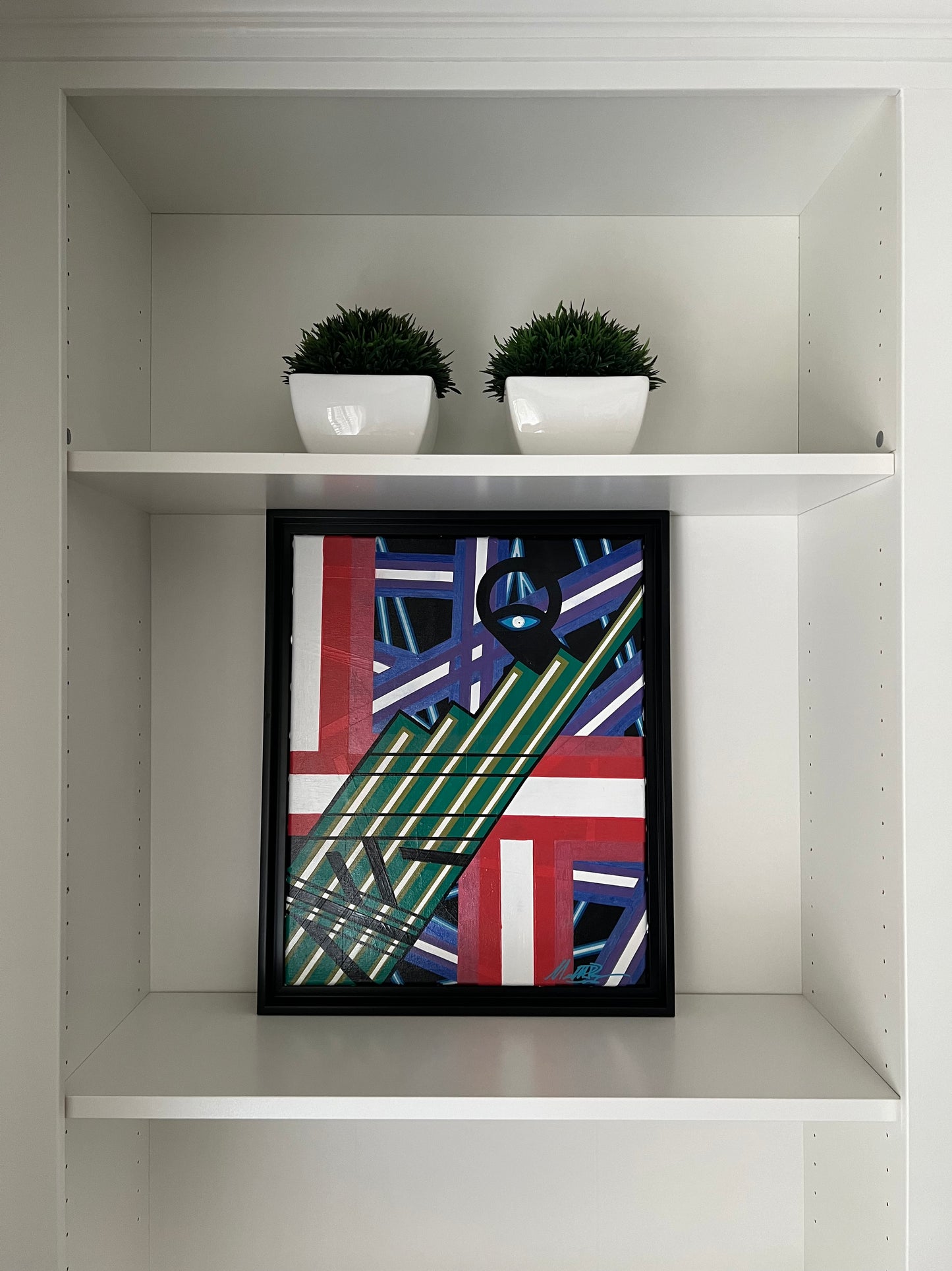 “Gemin-Eye” - 2024 - Michael Baier - Painting - Acrylic On Canvas Framed - 1/1 Original Artwork