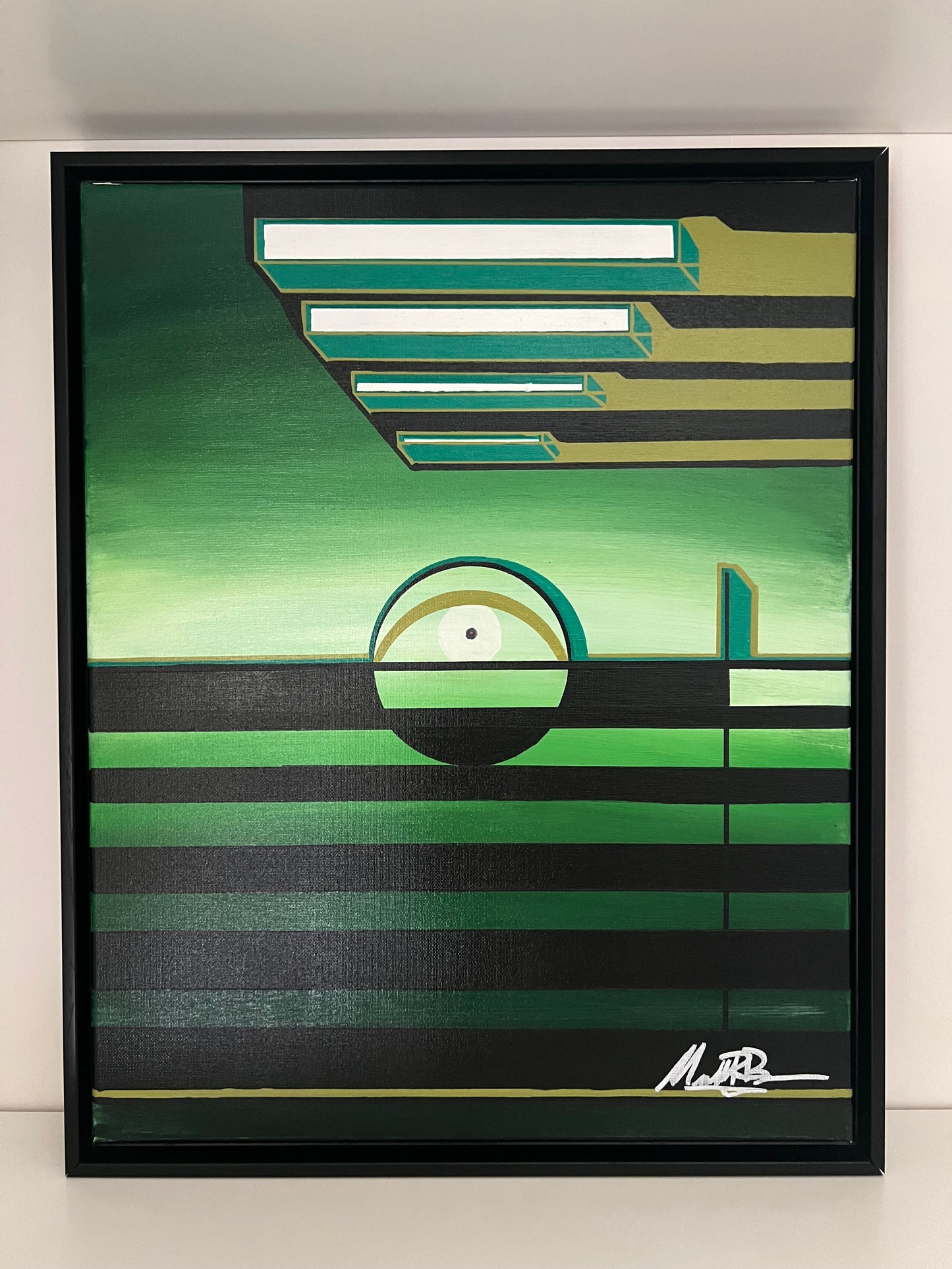 “Eye On The Horizon” - 2024 - Michael Baier - Painting - Acrylic On Canvas Framed - 1/1 Original Artwork