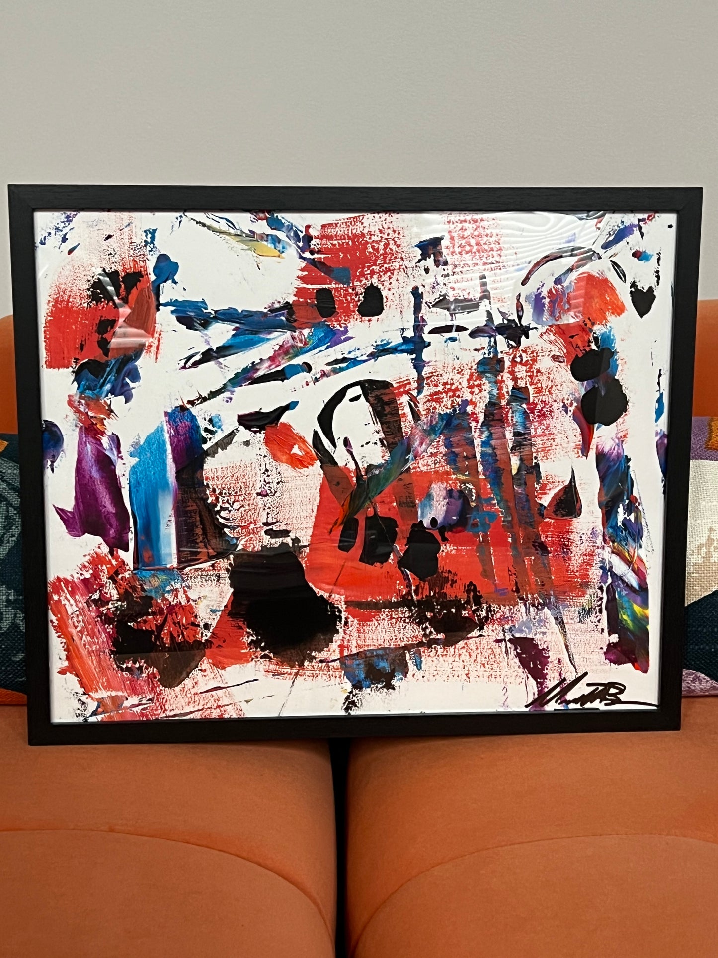 “Untitled #4” - 2024- Michael Baier - Painting - Acrylic On Artists Paper - Framed - 1/1 Original Artwork