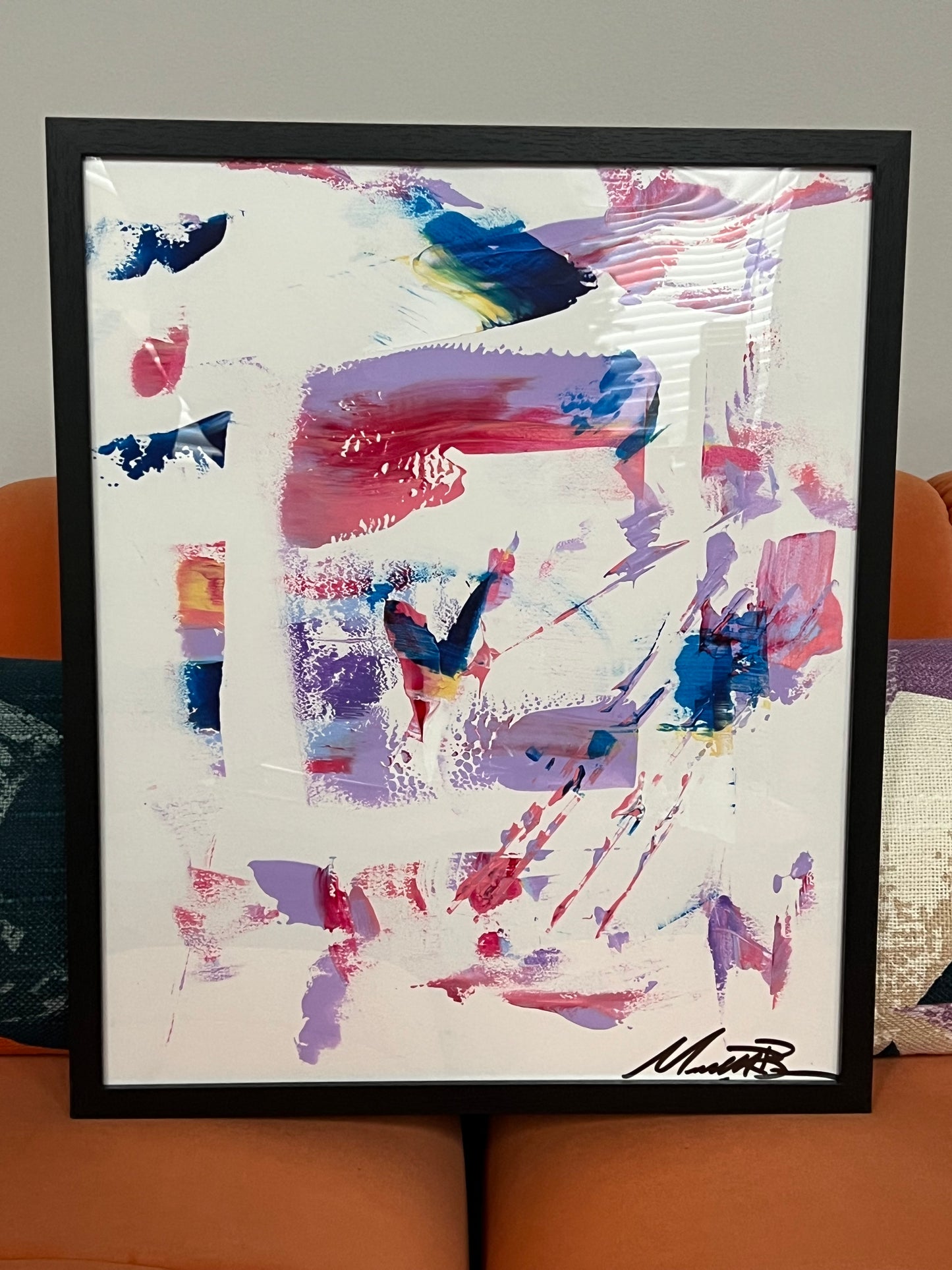 “Untitled #3” - 2024- Michael Baier - Painting - Acrylic On Artists Paper - Framed - 1/1 Original Artwork