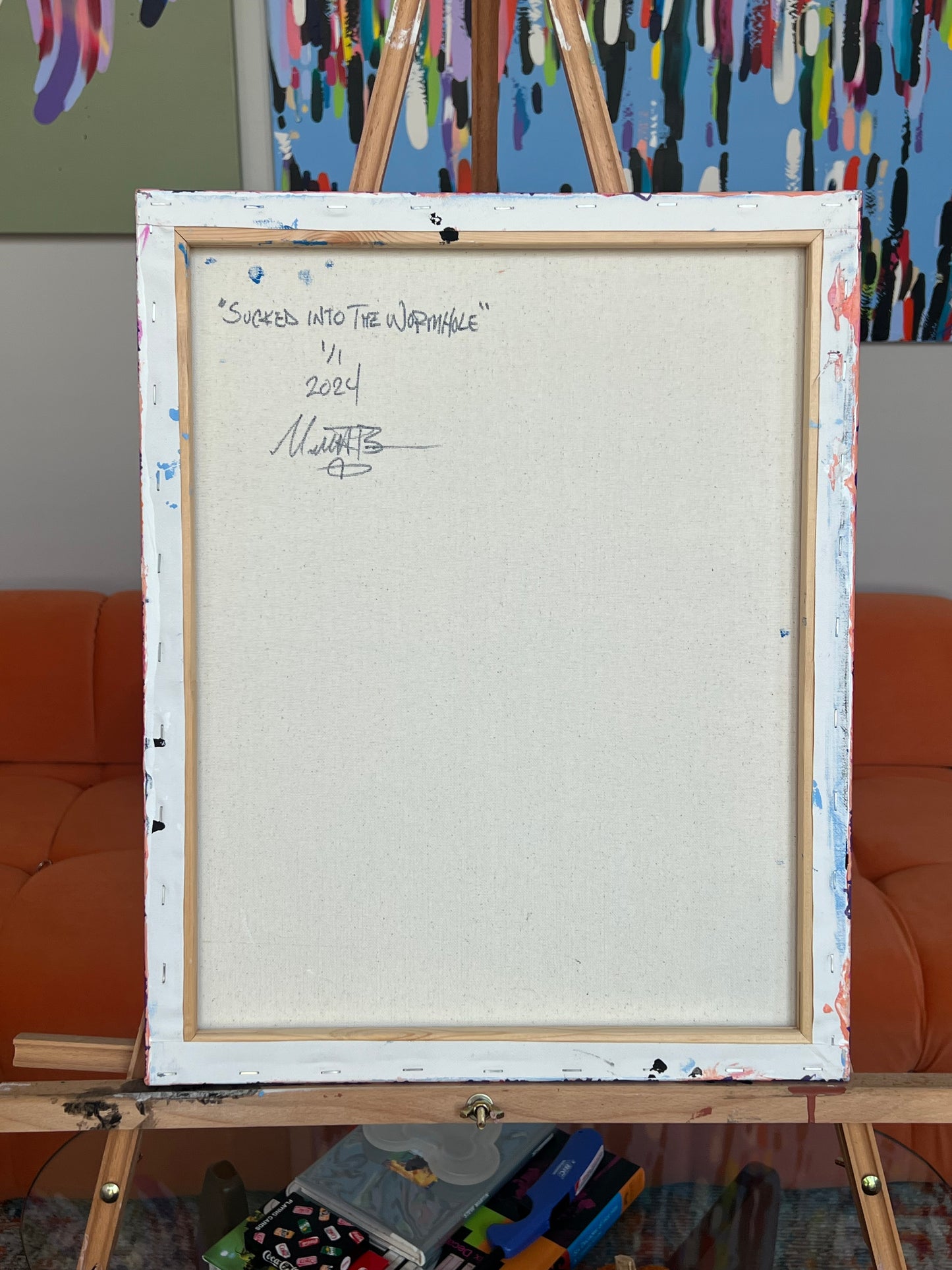 “Sucked Into The Wormhole” - 2024 - Michael Baier - Painting - Acrylic On Canvas - 1/1 Original Artwork