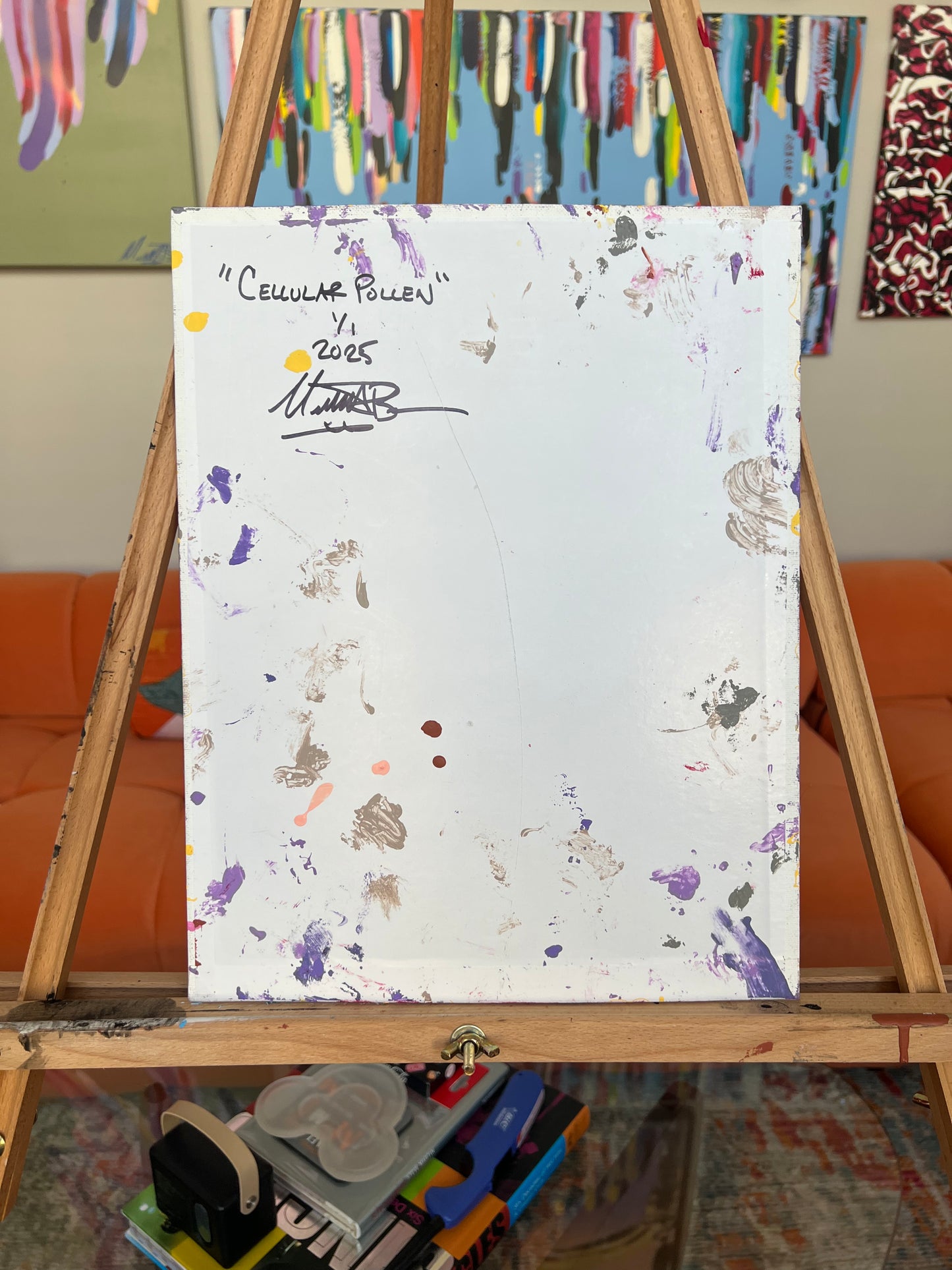 “Cellular Pollen” - 2025 - Michael Baier - Painting - Acrylic On Canvas Board - 1/1 Original Artwork