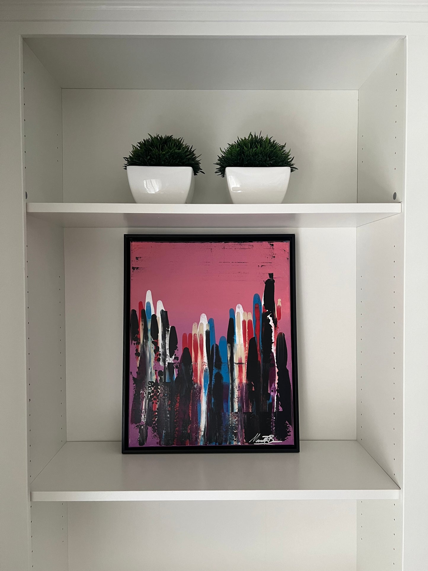 “Waiting For What’s Next” - 2024 - Michael Baier - Painting - Acrylic On Canvas Framed - 1/1 Original Artwork